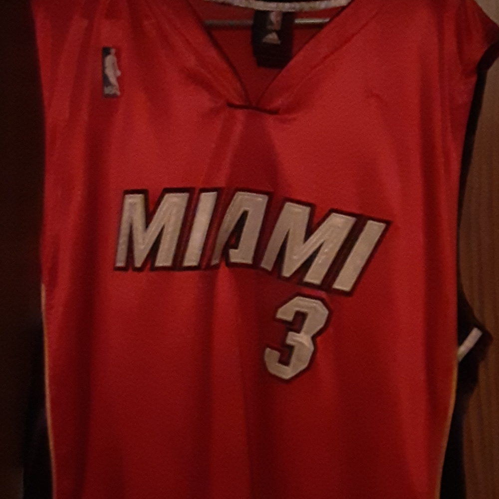 Miami Heat Dwyane Wade  Adidas Sewn Jersey
